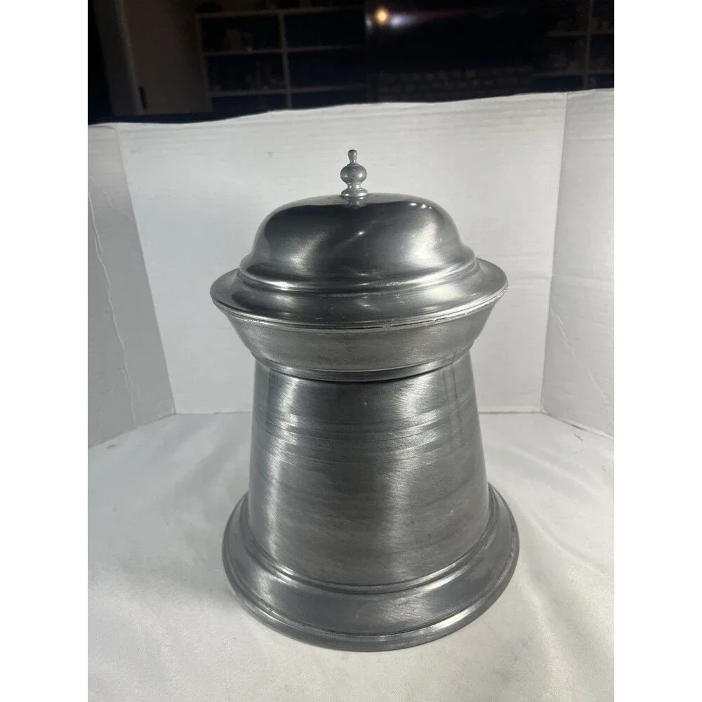 VTG Lazar Handcrafted Pewter Tone Insulated Ice Bucket XL 12.5” Beer Stein